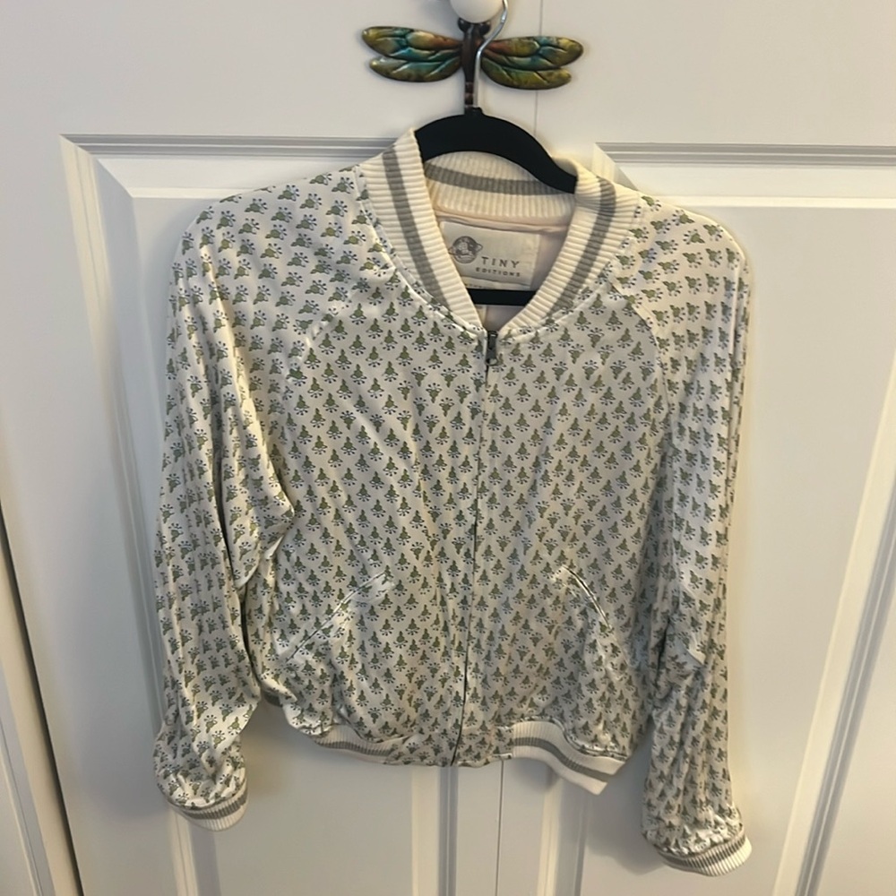 Tiny Editions made for Anthropologies silk bomber jacket